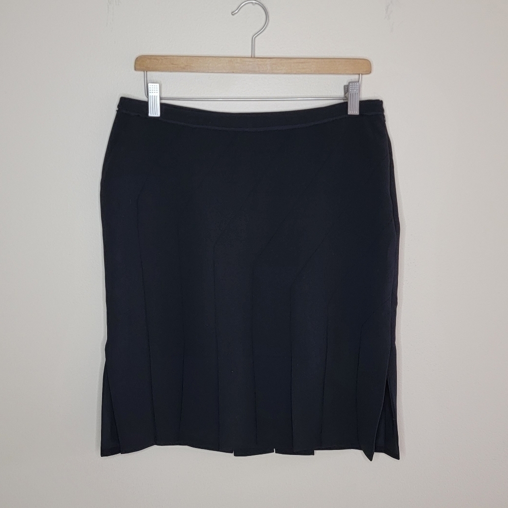 WHBM | Black Slit Hem Skirt